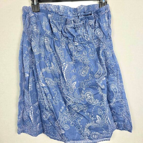 Maurices Blue Paisley Strapless Tube Top Rayon L - Picture 3 of 5